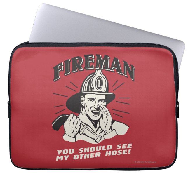 Feuerwehrmann: Du solltest mein anderes Haus sehen Laptopschutzhülle (Vorderseite)