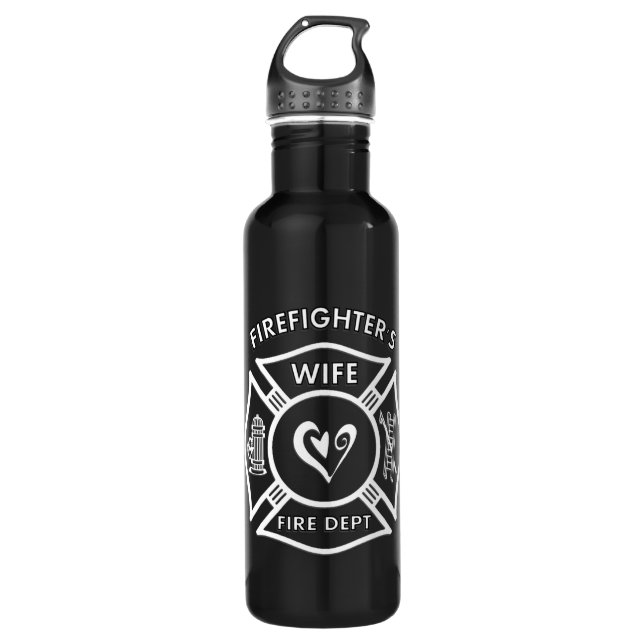 Feuerwehrmann-Ehefrau Trinkflasche (Vorderseite)