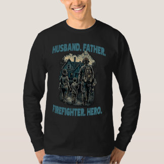 Feuerwehrmann Ehemann Vater Feuerwehrheld Vater 6 T-Shirt