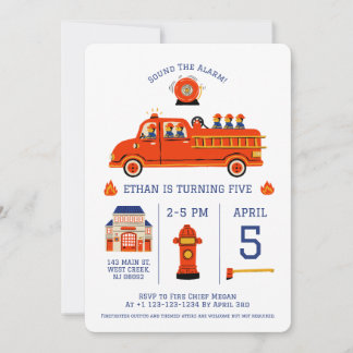 Feuerwehrmann Einladung