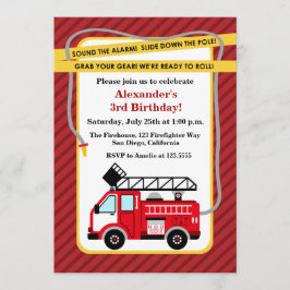 Feuerwehrmann Einladung zur Geburtstagspartei