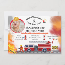 Feuerwehrmann Einladung zur Geburtstagspartei