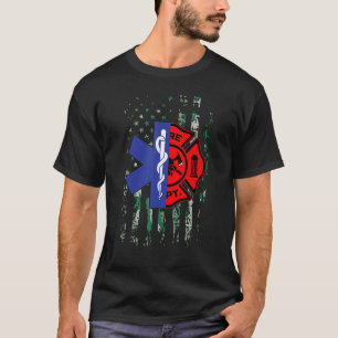 Feuerwehrmann Em Feuerwehrmann Ems Tarnung Sanität T-Shirt