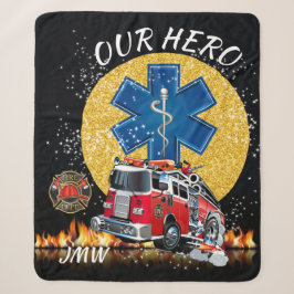 Feuerwehrmann EMS in Liebe Sherpa Blanket ummantel Sherpadecke