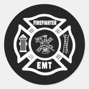 Feuerwehrmann EMT Runder Aufkleber