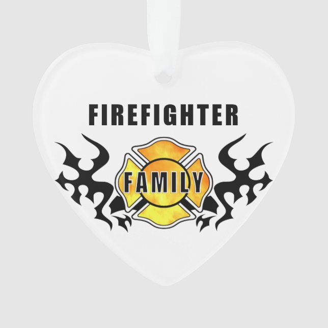 Feuerwehrmann-Familie Ornament (Vorderseite)