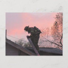 Feuerwehrmann Feiertagspostkarte