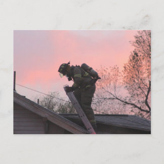 Feuerwehrmann Feiertagspostkarte