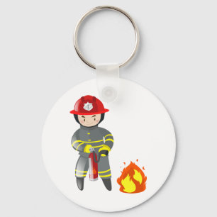 Feuerwehrmann Feuerlöscher Schlüsselanhänger