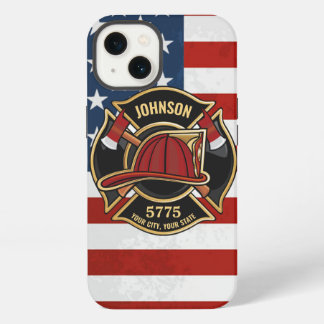 Feuerwehrmann Feuerrettungsabteilung USA-Flagge in iPhone Hülle
