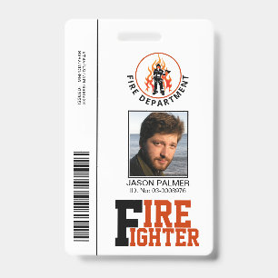 Feuerwehrmann/Feuerwehr-Abteilung Foto-ID-Vorlage Ausweis