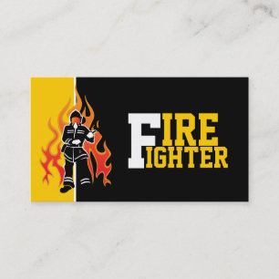 Feuerwehrmann/Feuerwehrauge, die Visitenkarten auf Visitenkarte
