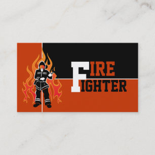 Feuerwehrmann/Feuerwehrauge, die Visitenkarten auf Visitenkarte