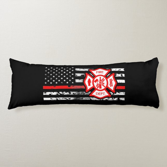 Feuerwehrmann-Flagge u. Florian Kreuz Seitenschläferkissen (Vorderseite)