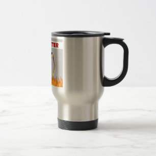 Feuerwehrmann-Flammen und Feuer-Reise-Tasse Reisebecher