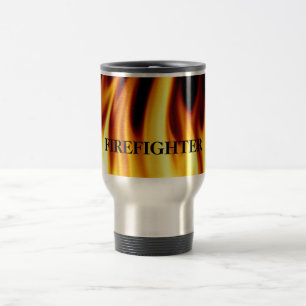 Feuerwehrmann flammt Geschenk-Tasse Reisebecher