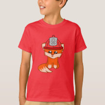 Feuerwehrmann-Fuchs-mit-Feuerwehrhelm-T-Shirt