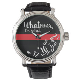 Feuerwehrmann Funny Retirement Thin Red Line Armbanduhr
