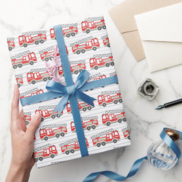 Feuerwehrmann Geburtstagspartei Geschenkpapier