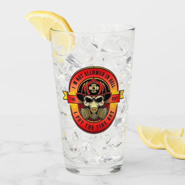 Feuerwehrmann Glas (Vorderseite Ice)