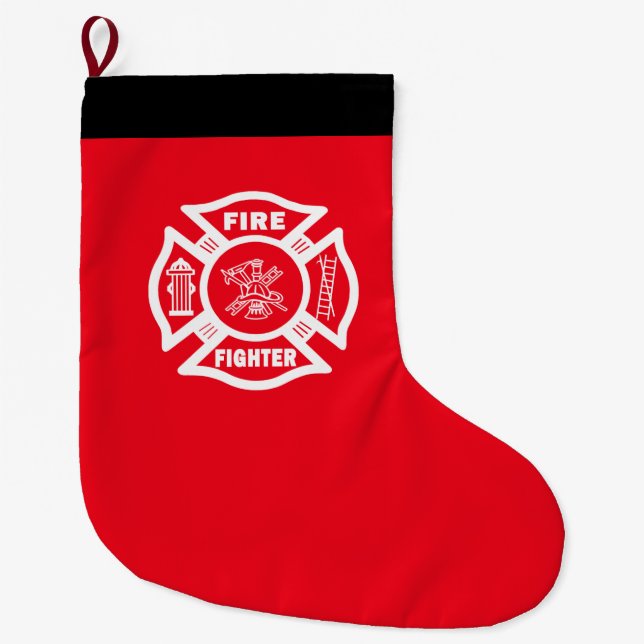 Feuerwehrmann Großer Weihnachtsstrumpf (Vorderseite)