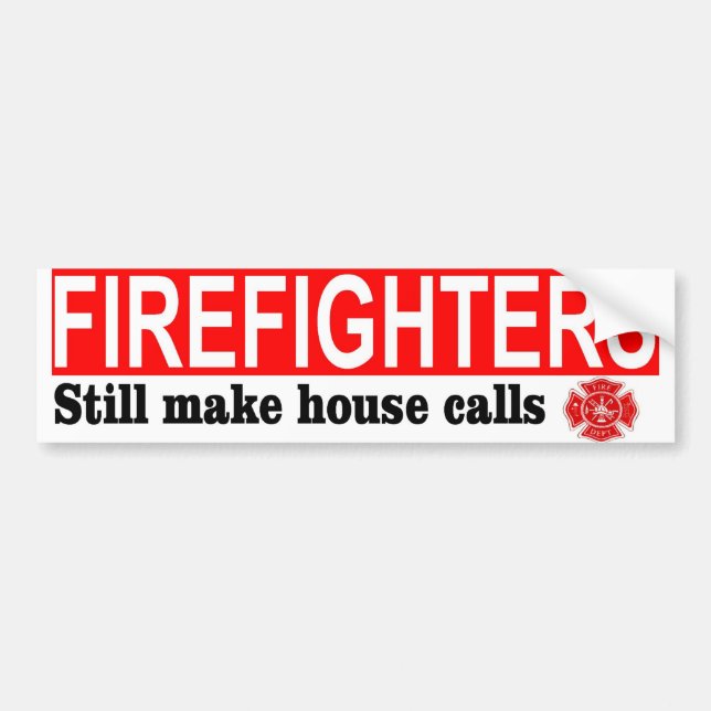 FEUERWEHRMANN-HAUSBESUCHE AUTOAUFKLEBER (Vorne)
