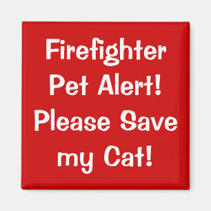 Feuerwehrmann-Haustier-Alarm! Magnet