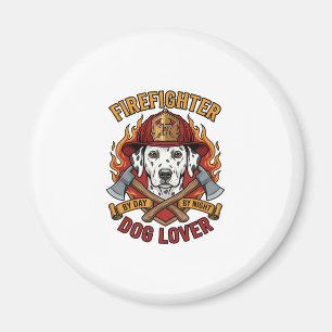 Feuerwehrmann-Hundefreund Dalmatiner Feuerwehrhelm Magnet