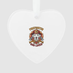 Feuerwehrmann-Hundefreund Dalmatiner Feuerwehrhelm Ornament