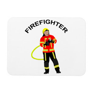 Feuerwehrmann im Einsatzkleidung-Magnet Magnet