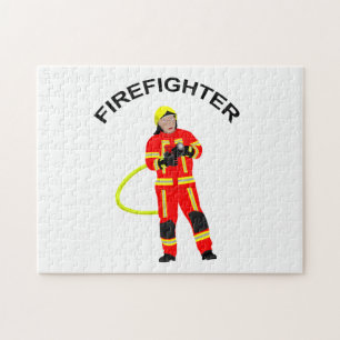 Feuerwehrmann im Einsatzkleidung-Puzzle