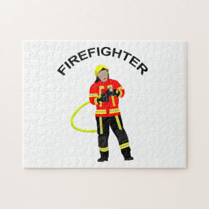 Feuerwehrmann im Einsatzkleidung-Puzzle