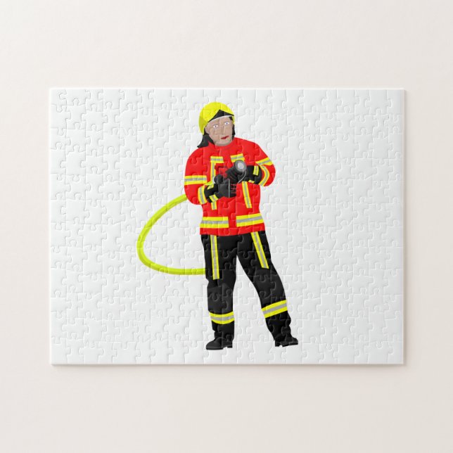 Feuerwehrmann in Einsatzkleidung (Horizontal)