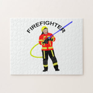 Feuerwehrmann in Einsatzkleidung Puzzle