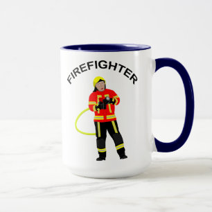 Feuerwehrmann in Einsatzkleidung Tasse