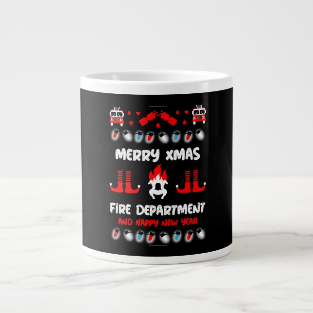 Feuerwehrmann Jumbo-Tasse (Vorderseite)