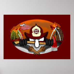 Feuerwehrmann Kilroy Plakat