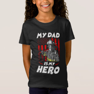 Feuerwehrmann Kinder Mein Vater ist mein Helden-To T-Shirt