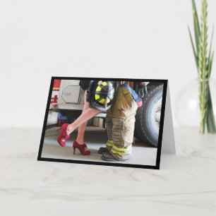 Feuerwehrmann Kiss Valentinstag Romantik Karte