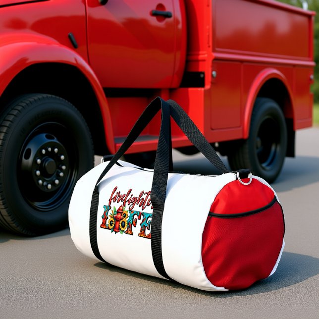 Feuerwehrmann Lebens Hydrant Sonnenblumen Duffle Bag (Von Creator hochgeladen)