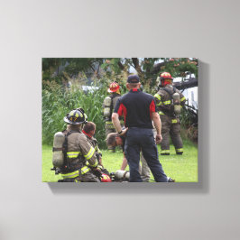 Feuerwehrmann Leinwanddruck