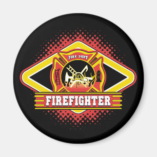 Feuerwehrmann-Logo Magnet