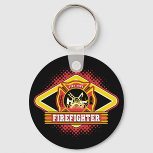 Feuerwehrmann-Logo Schlüsselanhänger