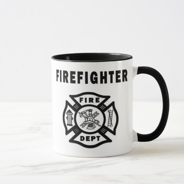 Feuerwehrmann-Logo Tasse (Rechts)