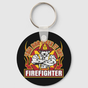 Feuerwehrmann mag es heiß schlüsselanhänger