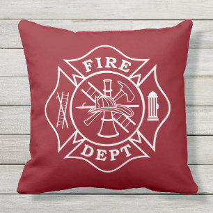 Feuerwehrmann Maltese Cross Throw Kissen - 20 Zoll