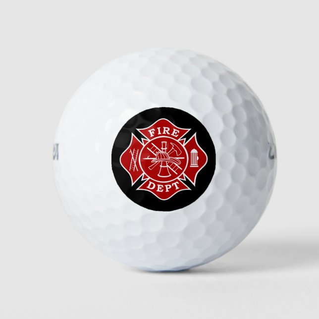 Feuerwehrmann Maltese Cross Wilson Golf Ball (3pk) (Vorderseite)