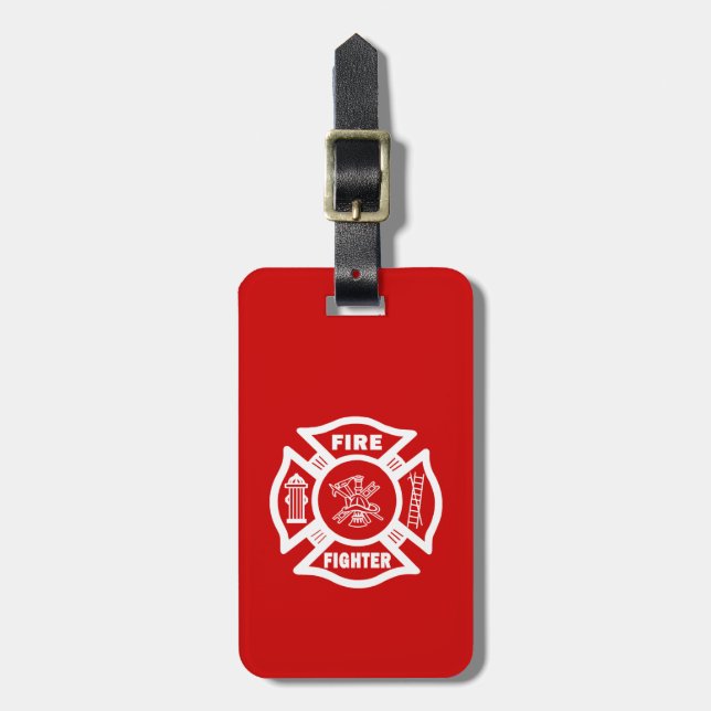 Feuerwehrmann maltesisch gepäckanhänger (Vorderseite vertikal)