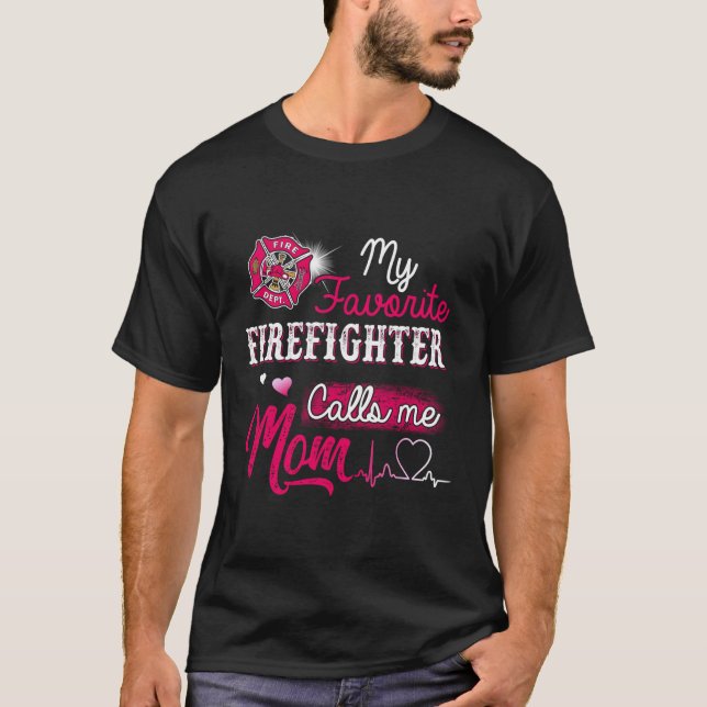 Feuerwehrmann Mein Lieblingsfeuerwehrmann nennt mi T-Shirt (Vorderseite)