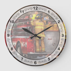 Feuerwehrmann - Metuchen Feuerwehr Große Wanduhr